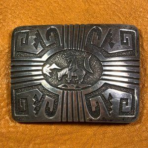 Vintage Navajo Sterling Silver Belt Buckle
